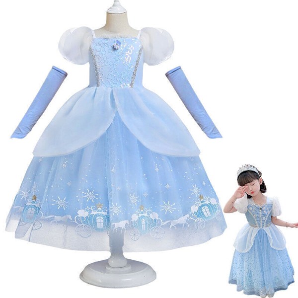 Flickor Prinsessklänning Cosplay Askungen Prinsessdräkt Maskeradklänning Jul Only Accessories 3pcs One Size