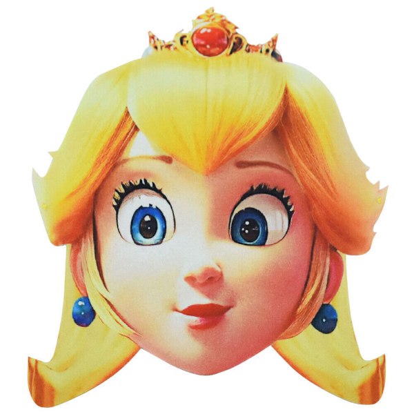 Flicka Prinsessa Peach Jumpsuit Cosplay Halloween Party Kostym Maskeradkläder 7-8Years