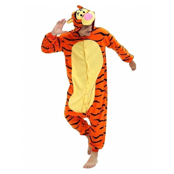 Nalle Puh Flanell Onesie11 Cosplay Kostym Kigurumi Hoodies Pyjamas Vuxen Tiger XL for 175cm-185cm