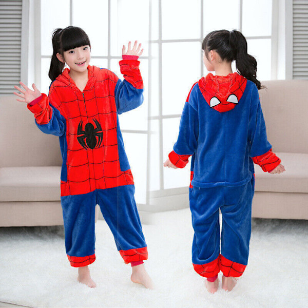 Spider-Man Kostym Kigurumi för Vuxna Barn Unisex Onesie11 Cosplay Djurpyjamas 130 CM