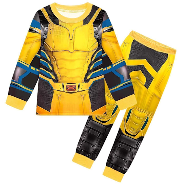 Flickor Pojkar Deadpool Pyjamas Cosplay Wolverine Nattkläder Loungewear Pyjamas Set Wolverine(Top+pant) 120/5-6 Years