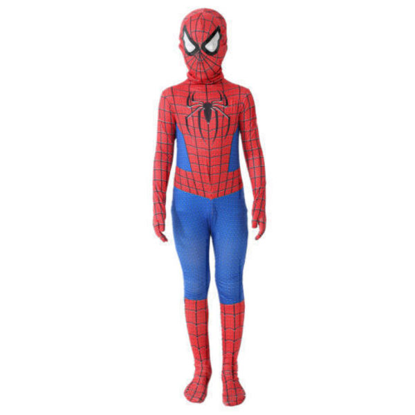 Spider-Man Superhjälte Cosplay Kostym Barn Pojkar Kläder Dräkt Party Maskerad Blue 2-3 Years