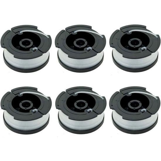 Nylon trimmerspole - Black & Decker - A6481 A6485 - Pakke med 6 - 10 m - Erstatning til trimmere