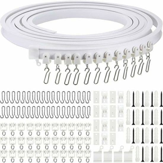 Böjd takgardinskena - Flexibel - Metall - 5 m