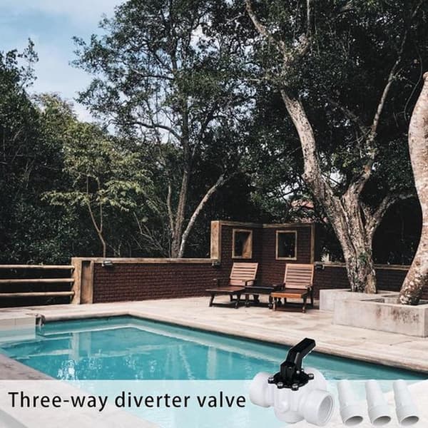 Pool Hose Distributor Valve Set, Adapter Valves, 3-Way Distributor Valves, Suitable for Heat Pumps