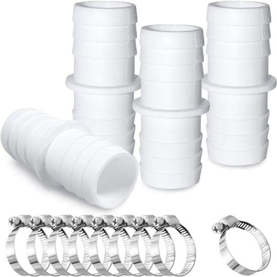 32 mm til 32 mm rørfitting - 4 stk. - Slangeklemmer - Assorterede farver