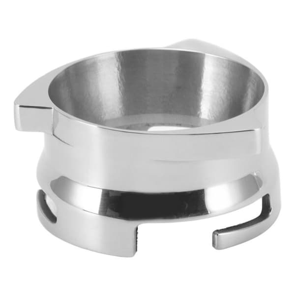 Kaffedoserings tragt i rustfrit stål, robust fastgørelse, nem installation, roterende, 54 mm, til kaffe
