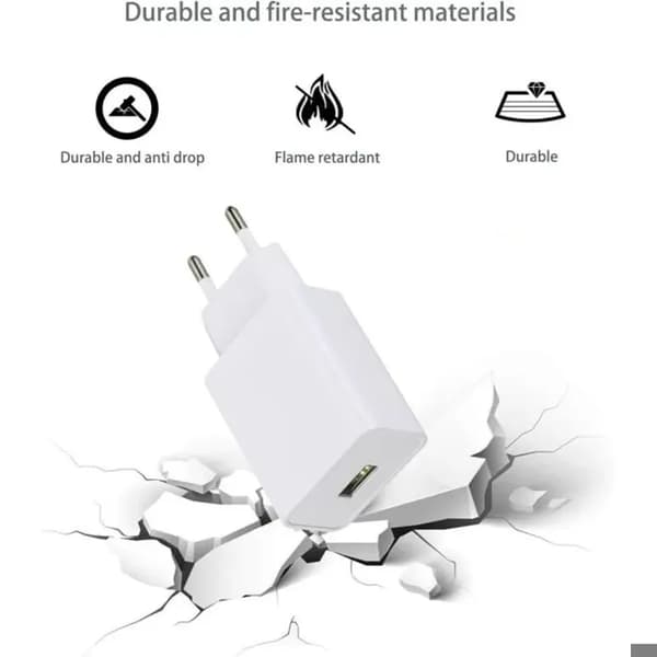 5V 2A USB-oplader 2-pak - Kompatibel med iPhone, Samsung - Kortslutningsbeskyttelse