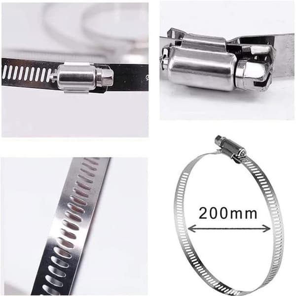 Universal Vertical Pole Mounting Adapter Bracket - for CCTV Security Camera & PTZ Dome Camera - Black - with 4 Mounting Loops