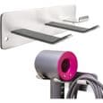 Hårtorkshållare, väggmonterad, kompatibel med alla hårtorkar, utrymmesorganisatör för badrum och sovrum
