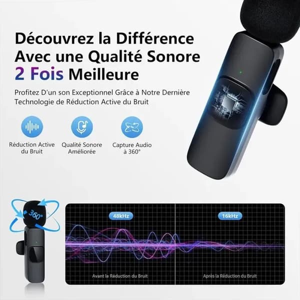 Langaton rintamikrofoni 2MIC – 20 m, 10 tunnin akunkesto, Bluetooth, Lightning & USB-C, iPhone/iPad, podcast/vlog