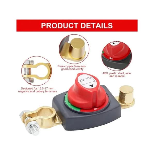 Batteriafbryder, 12V 24V Bilbatteriisolator, Batterifrakoblingsafbryder
