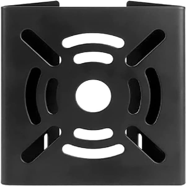 Universal Vertical Pole Mounting Adapter Bracket - for CCTV Security Camera & PTZ Dome Camera - Black - with 4 Mounting Loops