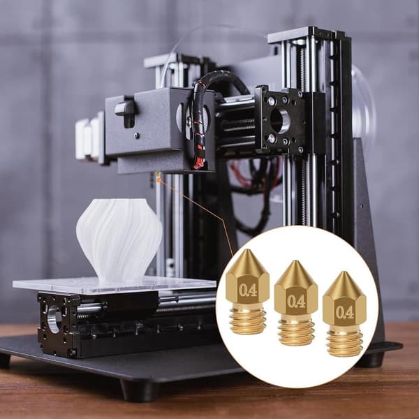 3D-printertilbehør - Velegnet til MK8 0,4 mm messingdyse printhovedrenser - nålepincet - nøglesæt