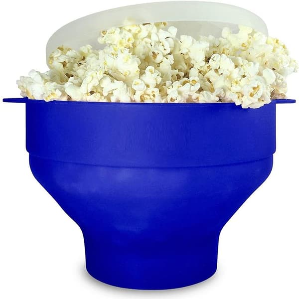 Popcornkulho silikoni taitettava sininen