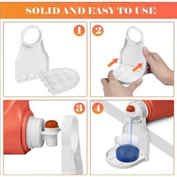 2-pakning vaskemiddeloppsamler/dispenserkoppholder - hvit