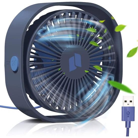 Mini USB-blæser - Bærbar - 3 hastigheder - Stille - Kompakt
