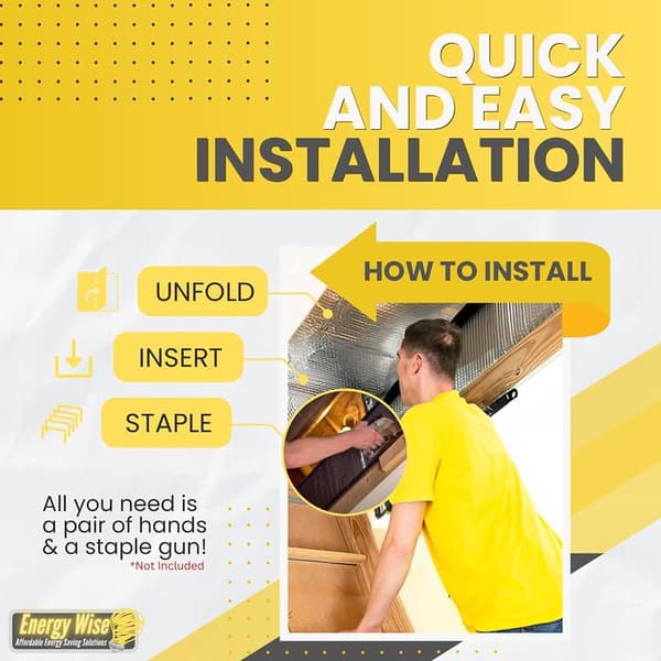 Wise Premium Attic Hatch Insulation Cover - 63.5 x 137 x 28 cm - Extra Thick Double Bubble Cover for Pull Down Attic Stairs