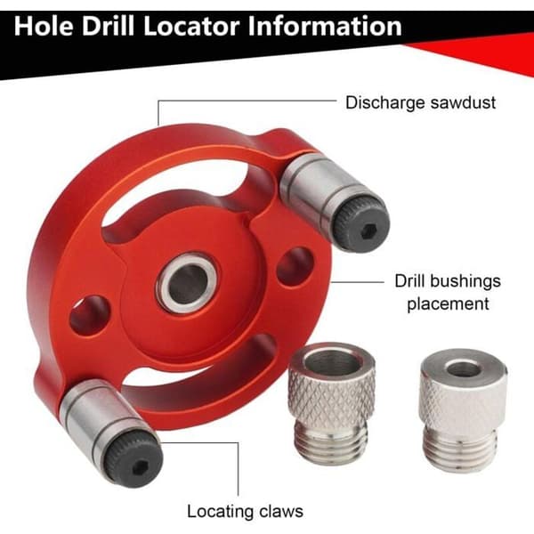 9-delt træborejig-lokatorguide til 8 huller 345678910 mm boreguide julefigurer