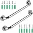 2 stk. robust gribestang i rustfrit stål til badekar, bruser, toilet, 30 cm