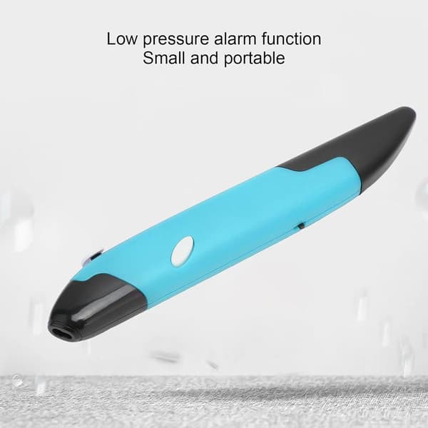 Bærbar mini-luftmus med lavspændingsalarm, bærbar computer, notebook (blå), ergonomisk design til pc, trådløs optisk lommemus