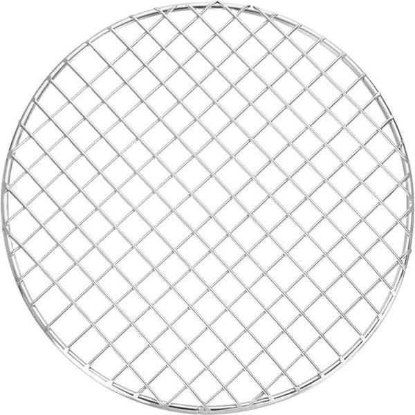 Rund grill - BBQ-grill - Udendørs madlavning - Rustfrit stål - 20,3 cm - Sølv