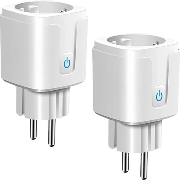 2 stk. WLAN Smart Socket - 16 A Wi-Fi-uttakstimer - Stemmestyring og fjernkontroll - Hjemmeautomatisering