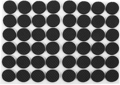 Gummimøbelbenpuder, lette selvklæbende møbelbeskyttere, runde, 22 mm diameter, 48 stk., sort