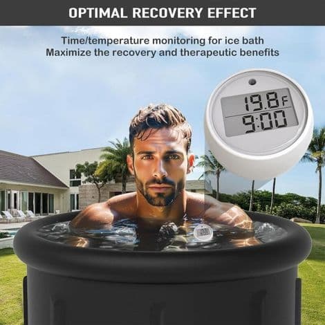 Isterapi Vandtermometer Timer - Digital Isterapi Temperaturtermometer, Flydende Pool Isvand Temperaturtermometer