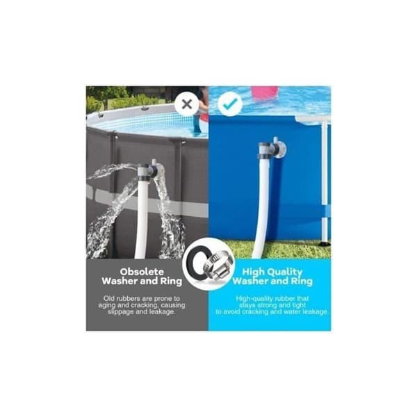 4 stk. gummislangeadaptere til poolfittings 32 og 38 mm