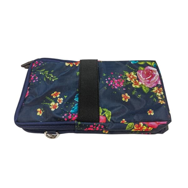 Multifunctional Bag for Large Screen Phone and Accessories with Adjustable Strap Rose flower Pattern
