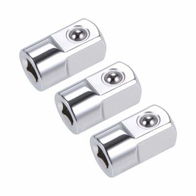 1/4 tomme hun til 1/2 tomme han Cr-V stål reducerende topnøgleadapter 3 stk.