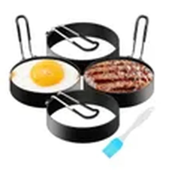 Æggeringe - Rustfrit Stål - 7,5 cm - Genanvendelige - 4 Stykker