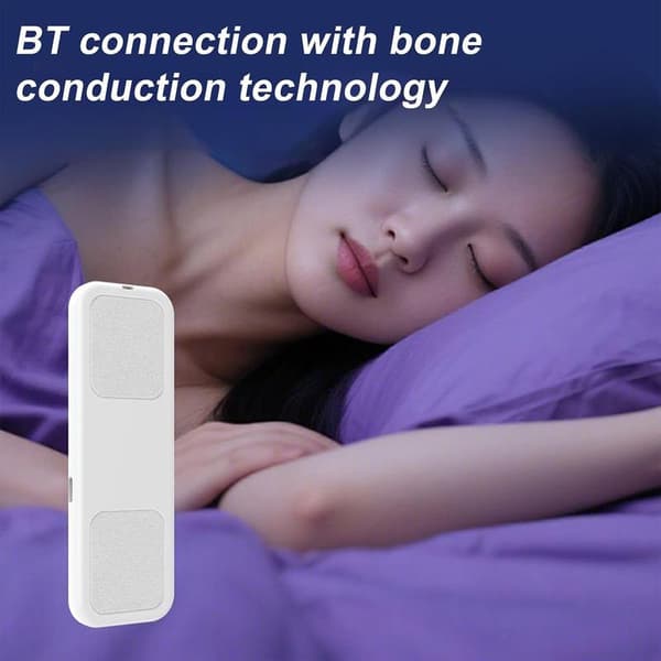 Bone Conduction Pillow Speaker, White, Grey, for Audio Use, Bone Conduction Pillow Speaker for Audio Transmitted via Pillow Vibrations