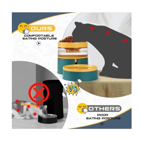 Foder- og vandautomater - Ikke specificeret - Automatisk dispenser - Anti-spild - Forhøjet - 1 liter