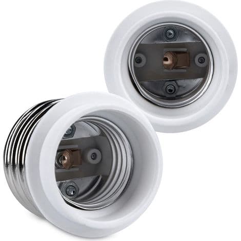 4x fatningsadapter - E40 til E27 fatningskonverter - E27 base lampeholderadapter til halogen LED-pærer
