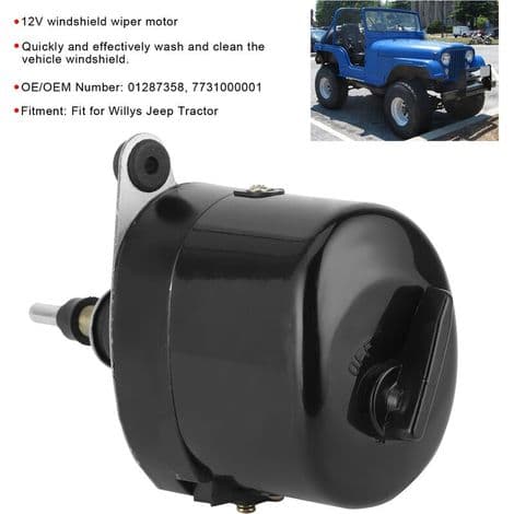 12V Forrudeviskermotor 01287358 Erstatningstilbehør til Willys Jeep Traktor