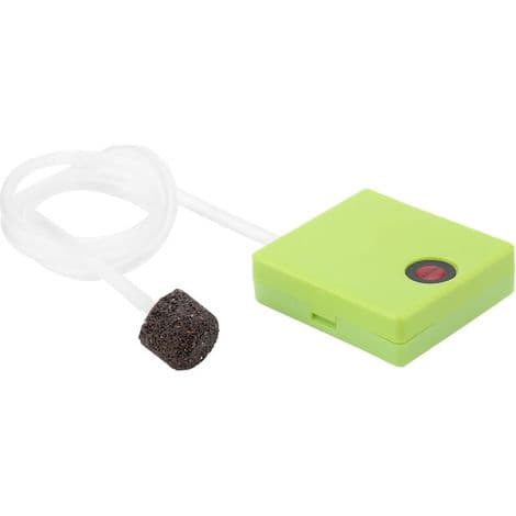 Akvarieluftpumpe, mini vandiltningspumpe med sten til transportisolering under avl