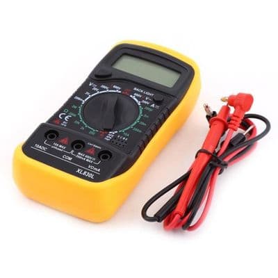 Digitalt Multimeter - CHE - Sort og Gul - 600V - 10A - Baggrundsbelysning