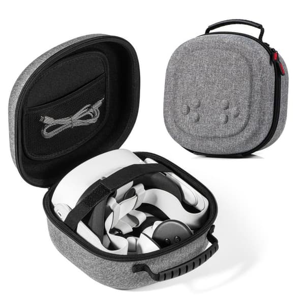 Meta Quest 3 Etui - VR Headset Kompatibel med Meta Quest 3S/3/2 & Vision Pro - Grå