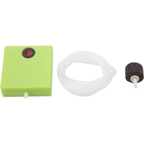 Akvarie-luftpump, mini-vatten-syre-luftningspump med sten för transportisolering under avel