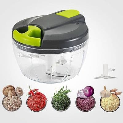 Multifunktionel Madhakker - 3 Knive i Rustfrit Stål - 520 ml - Manuel