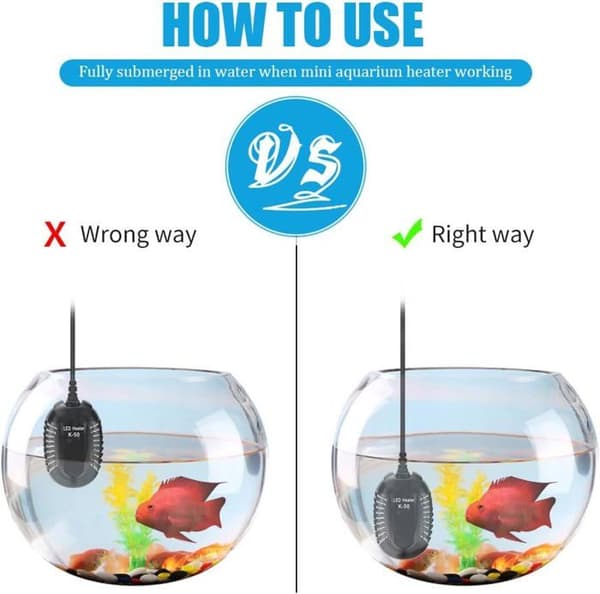 100W Akvarievarmer - 45 til 75L - LED Display - Overophedningsbeskyttelse
