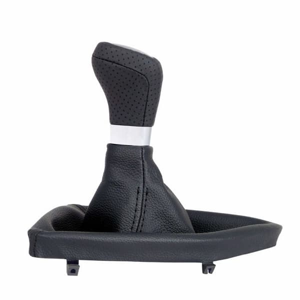 A277-1 Perforeret læder gearknop sort 6 gear kompatibel med BMW 1-serie E81 E82 E87 E88 udskiftningsknop