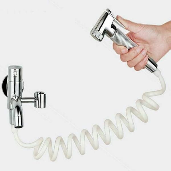 2m Flexibel Duschslang - 2-pack - Koppar - Utdragbar - Vit/Svart