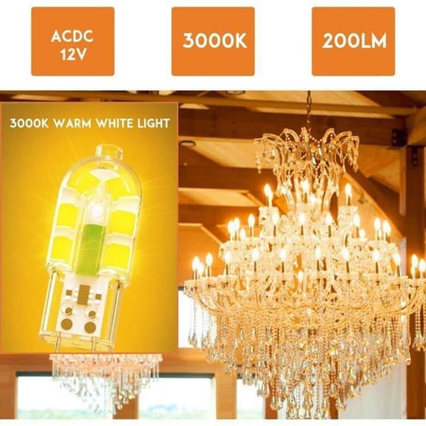 G4 LED-lampa - 2W 200LM - Varmvit 3000K - Ej dimbar - 10-pack