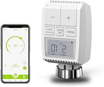 Smart Tilsluttet Termostatisk Radiatorventil Hoved, Intelligent Programmerbart WiFi Tilsluttet Termostatisk Radiatorventil Hoved