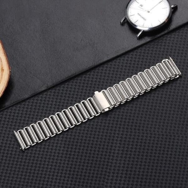 22 mm Quick Release för Bonklip Bamboo armband i rostfritt stål - silver
