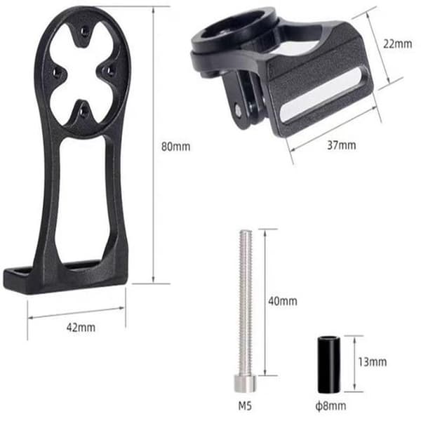 Pyörän ohjaustangon kiinnike Garmin Edge - NiteRider-adapteri - Musta