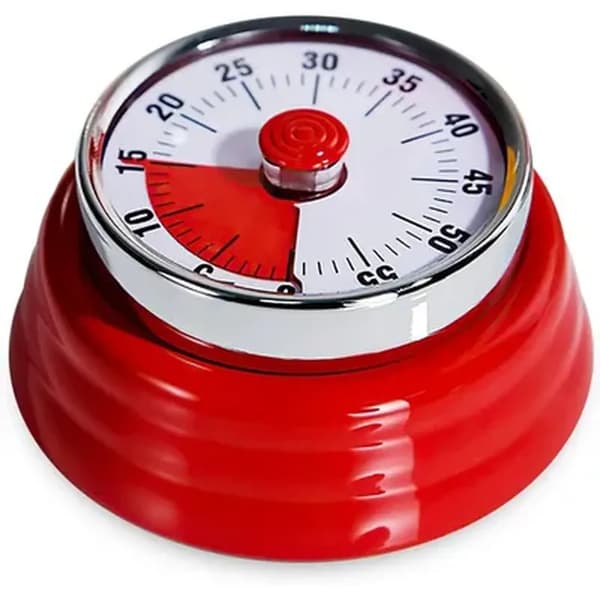 Køkkentimer, mekanisk køkkentimer, magnetisk timer, 60 min, nedtællingstimer til klasseværelset